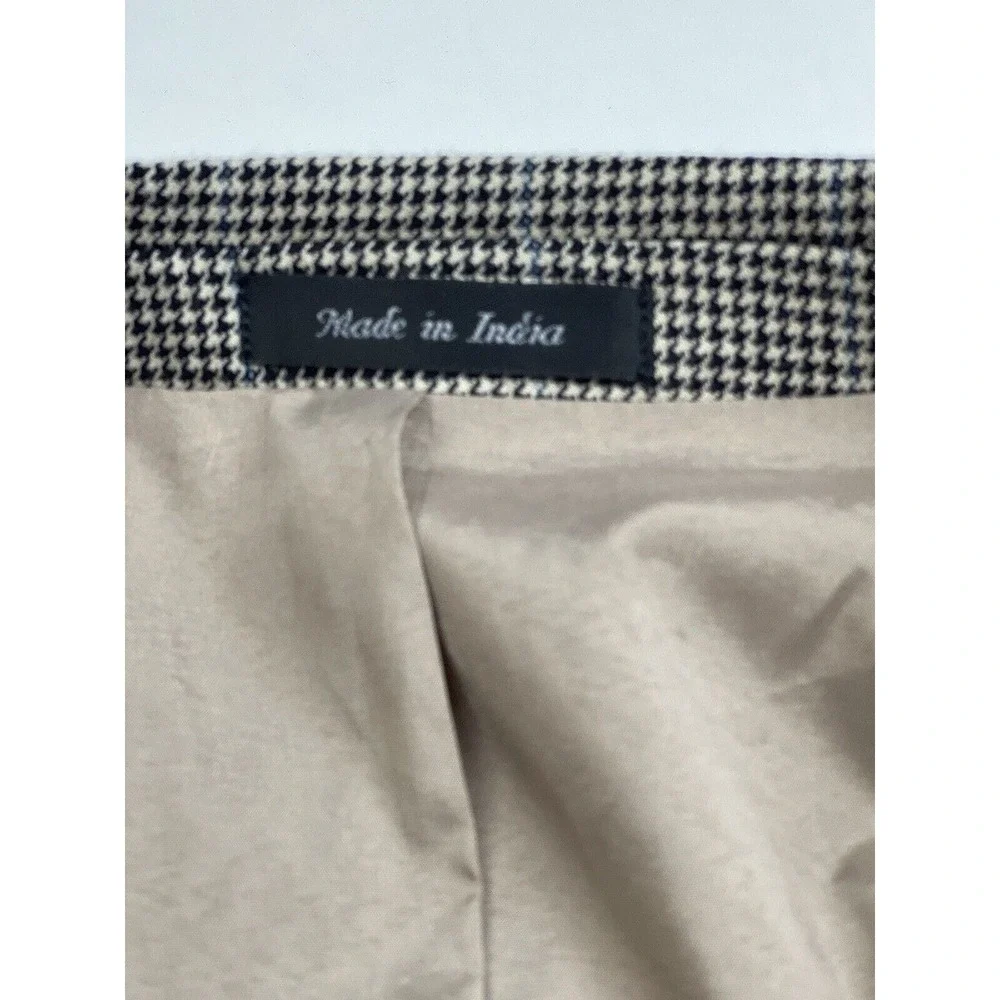 Lauren Ralph Lauren Mens 40R Beige Multicolored Houndstooth Sport Coat Wool